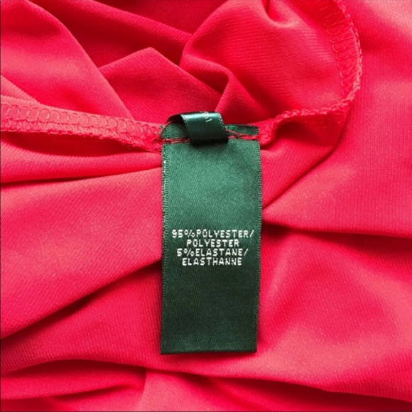 Lauren Ralph Lauren Cowl Neck Jersey Red Dress - 4 - Picture 11 of 11